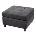 U Shaped Sectional Couch Convertible Sectional Couch With Double Chaise 6 Seat Sectional Sofa For Living Room Dark Gray Dining Room Fabric 6 Seat