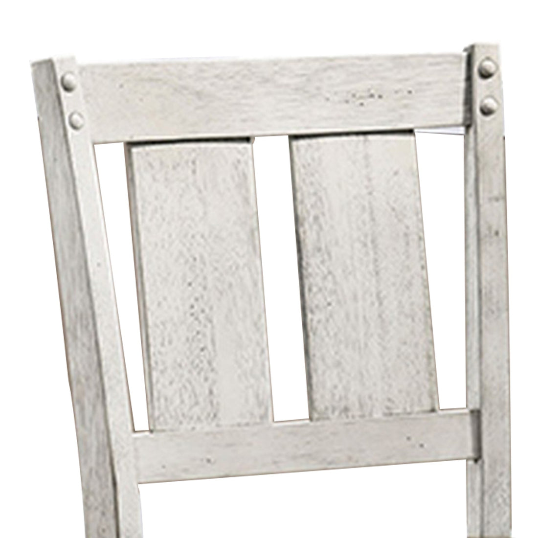 24 Inch Counter Height Chair, Set Of 2, Ash Brown Solid Wood, Antique White Brown White Solid Wood