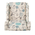 Recliner White Multi Fabric