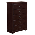 Classic Traditional 1Pc Chest Of 5 Drawers Cherry Finish Bedroom Furniture Wooden Cherry Wood