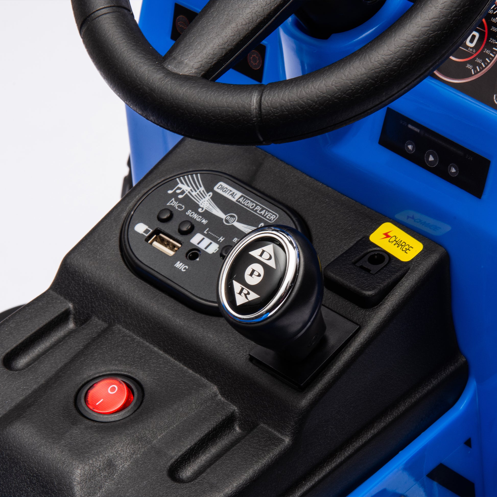 12V Kids Ride On Electric Tractor Black Knight,Kids Ride On Toy.2Wd,Non Skid Tires, Steering Wheel, Foot Pedal,With Removable Storage Tug,Light,Bluetooth,Music,Mp3,Usb,Power Display For Kids Aged 2 3. Blue 50 99 Lbs Polypropylene