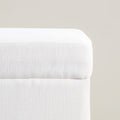 Soho Ottoman In White White Fabric