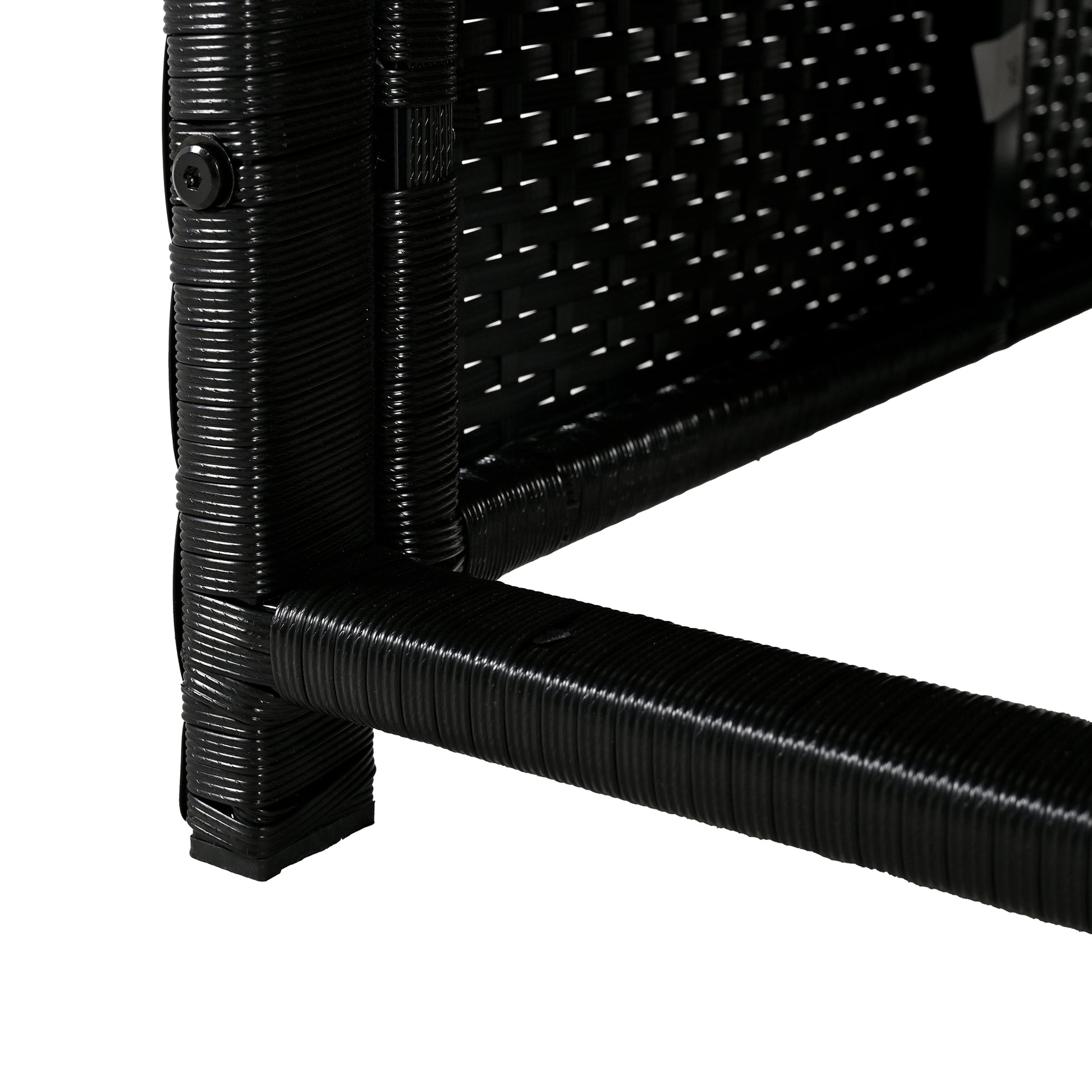 Spa Surround Spa Frame Quadrilateral Outdoor Rattan Sectional Sofa Set With Mini Sofa,Wooden Seats And Storage Spaces, Beige Yes Beige Water Resistant Frame Water Resistant Cushion Garden & Outdoor Sectional Seating Groups Foam Rattan Waterproof Fabric