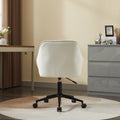 Velvet Home Office Chair, Modern Home Desk Chair With Wheelsvanity Chairs For Living Room, Bedroom,Study Room,Computer Chair Grey Fiber Foam And Polyester Fiber Pad Iron