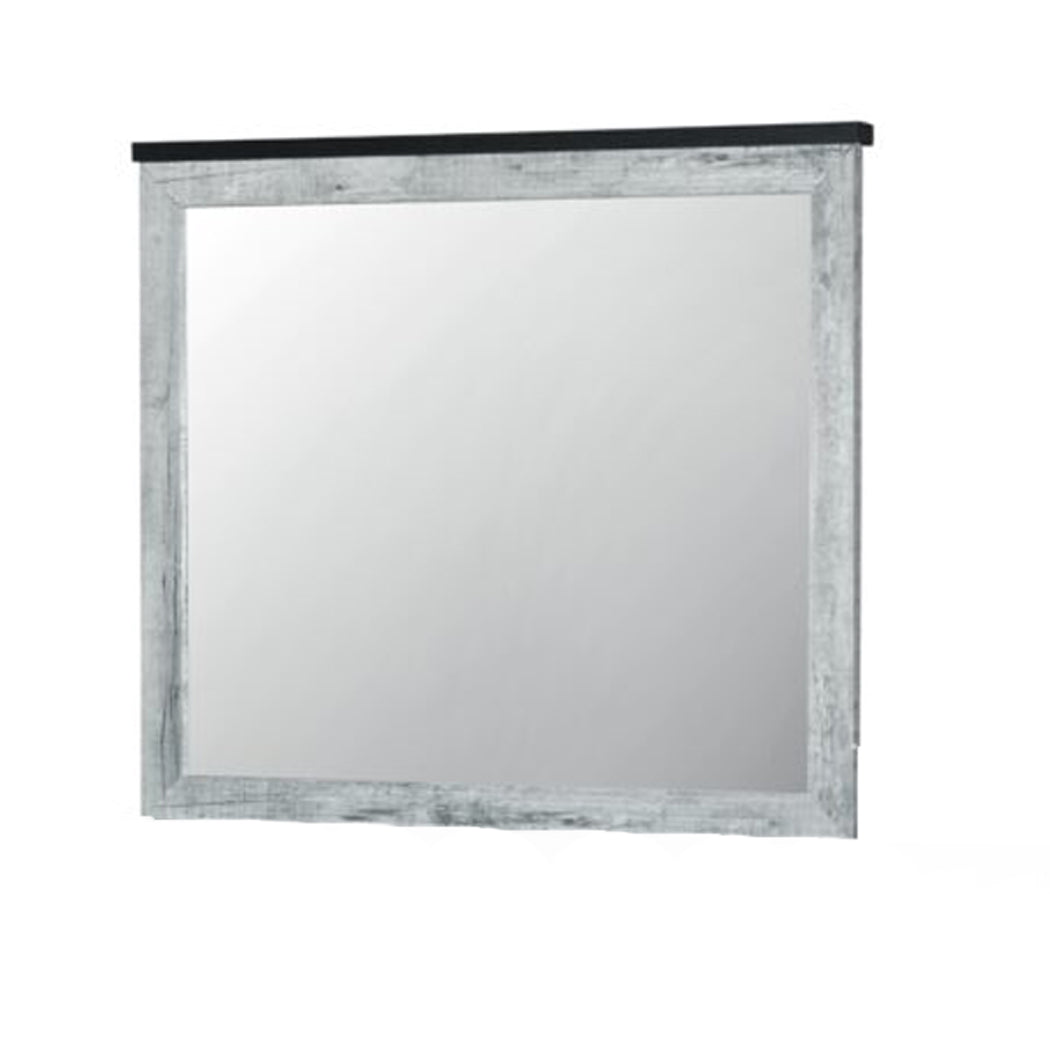 Kicks Grey Wash Mirror Gray Wash Solid Wood Mdf