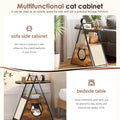 Cat House,End Table.Wood Cat Condo Black Vintage Pet Furniture Black Vintage Particle Board