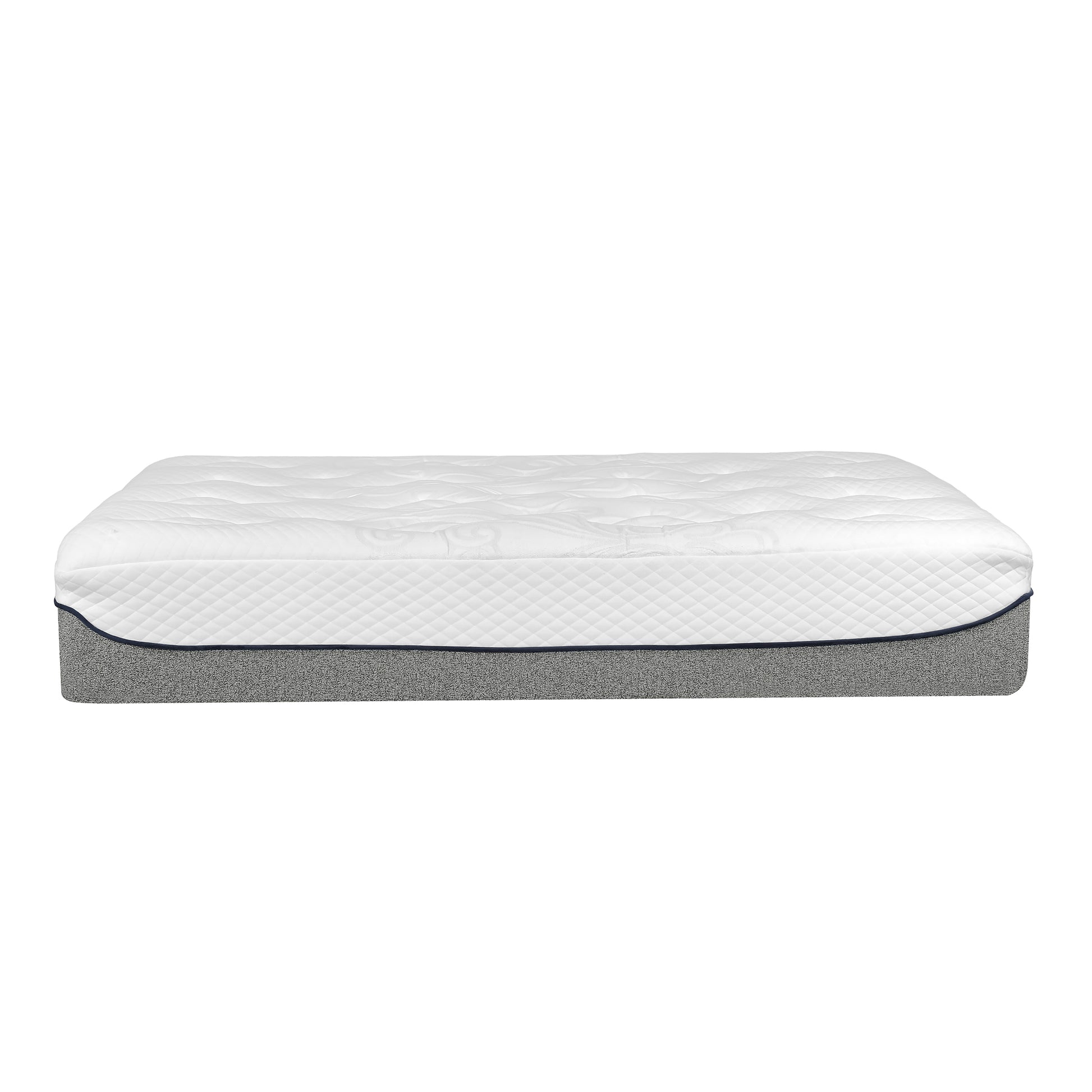 Ultra Plush 13 In. Cal King Medium Gel Memory Foam Mattress In A Box With Double Layered Jacquard Cover Grey White Bedroom Modern Memory Foam Polyester California King