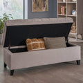 Juliana Storage Ottoman Light Grey Fabric