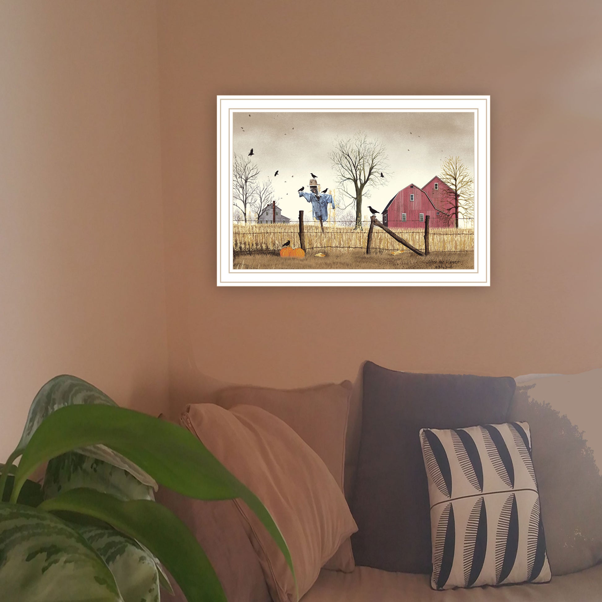 After The Harvest White Framed Wall Art For Living Room, Bedroom Wall Art Print For Home Decor By Billy Jacobs Multi Wood Paper