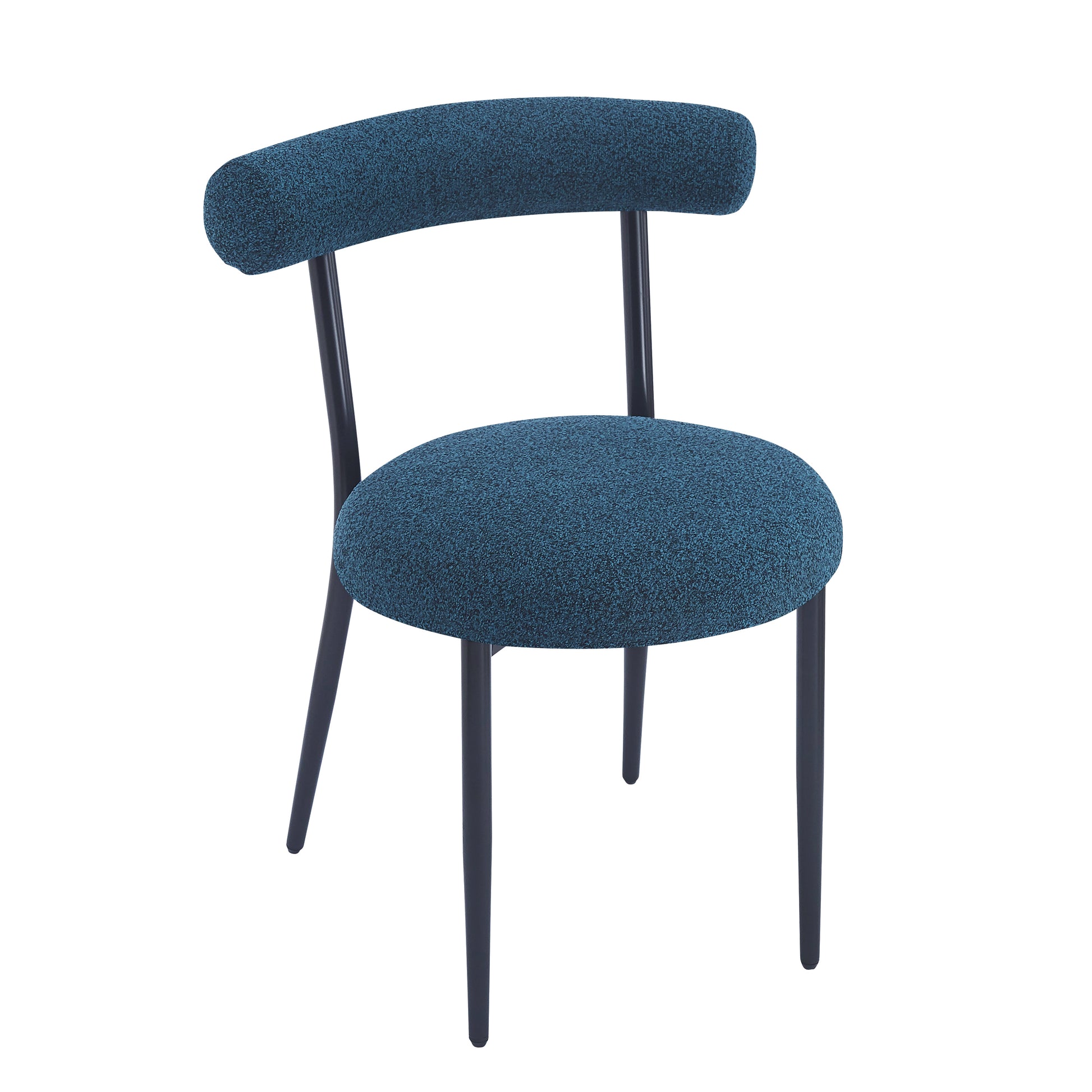 Dining Chair Set Of 2 Blue Fabric