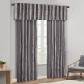Faux Silk Embroidered Window Valance Grey 50X18