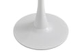Round White Dining Table Modern Kitchen Table 31.5 Inch Tulip Design With Pedestal, Medieval Casual Table Seating 2 To 4 People White Fiberboard