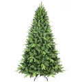 9Ft Artificial Christmas Tree With 3509 Pe&Pvc Mixed Branch Tips, Unlit Hinged Premium Spruce Fake Xmas Trees, Hinged Branch & Foldable Base, Green Green Polyethylene