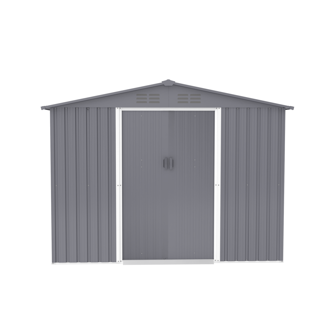 Outdoor Storage Shed 8 X 6 Ft Large Metal Tool Sheds, Heavy Duty Storage House With Sliding Doors With Air Vent For Backyard Patio Lawn To Store Bikes, Tools, Lawnmowers Dark Grey Dark Grey