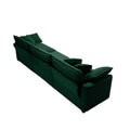 Luxurious And Sophisticated Sofa Set With Soft Cushions And Pillows, Home For Living Rooms And Clubs As Well As Home Theaters, Consisting Of Two Single Sofas And A 3 Seater Sofas In Green Corduroy Fab Green Corduroy 5 Seat