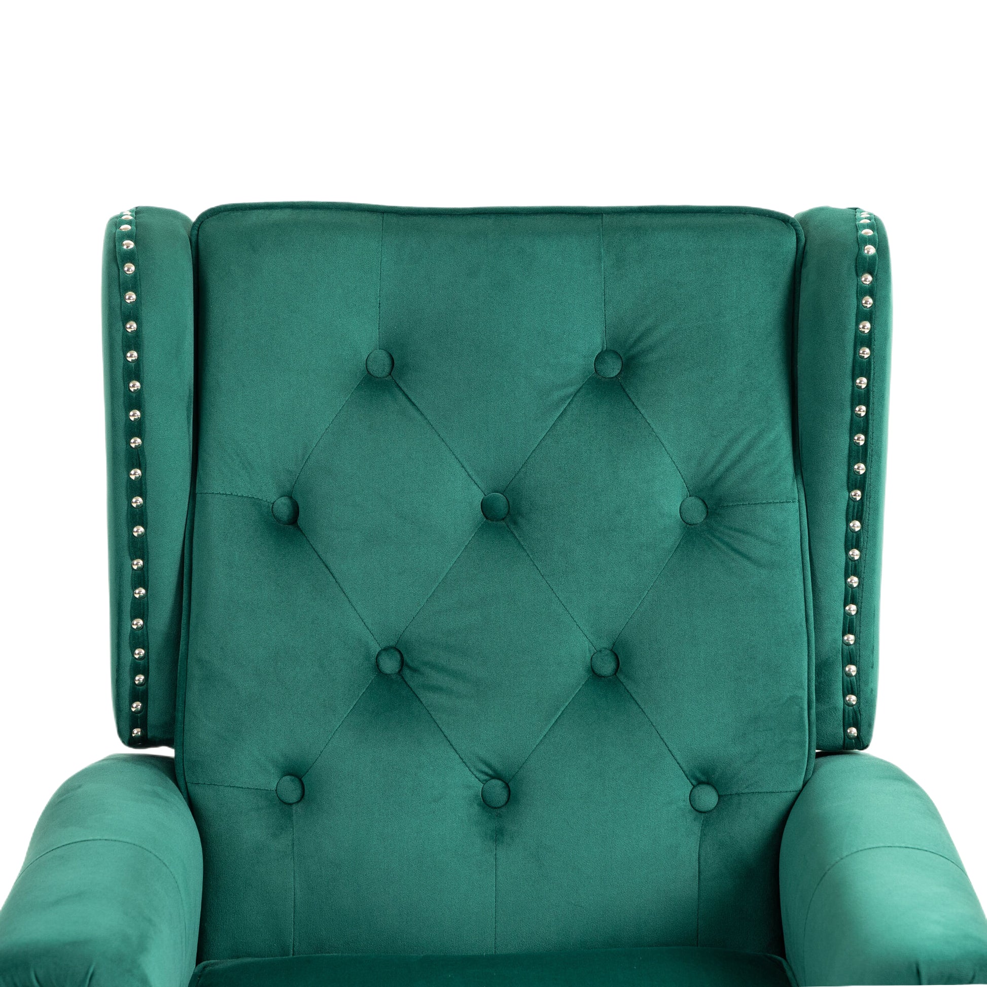 Coolmore Wood Frame Armchair, Modern Accent Chair Lounge Chair With Sturdy Wood Legs For Living Room Bedroom Green Green Primary Living Space Foam Velvet