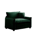 Comfortable Single Deep Seat Sofa With One Pillow, Suitable For Living Room And Bedroom, Club Multiple Occasions,Green Corduroy Green Corduroy 1 Seat