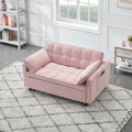 Folding Sofa Bed With Adjustable Back Access To Sofa Recliner Single Bed Adult Modern Chair Bed ,Pink Pink Corduroy 2 Seat