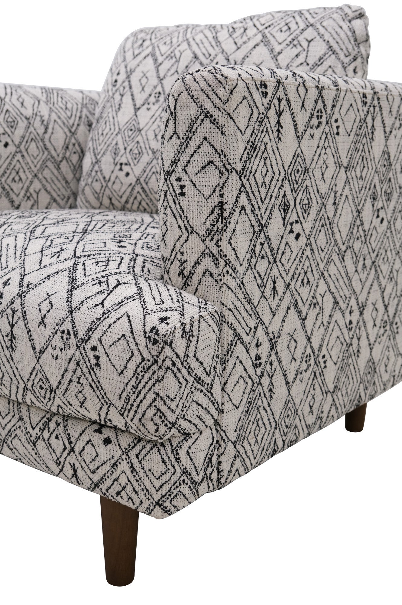 Jurie Black Abstract Accent Chair Black Primary Living Space Foam Engineered Wood