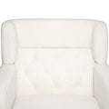 Upholstered Accent Chair Tufted Armchair For Living Room And Bedroom, Beige Beige Birch Foam Teddy