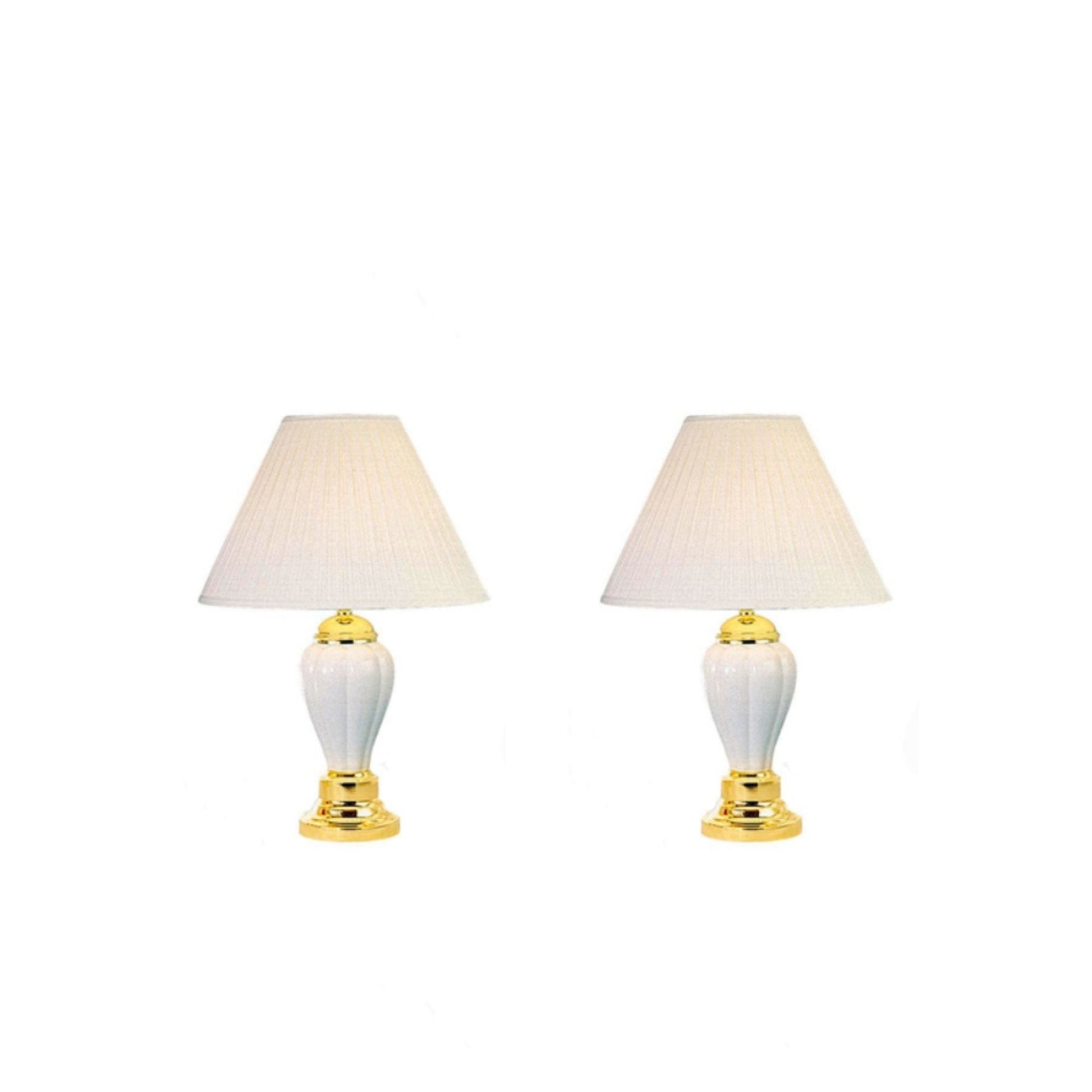 3 Piece Ceramic Lamp Set, Floor And Table Lamps, Ivory Finish Ivory Ceramic