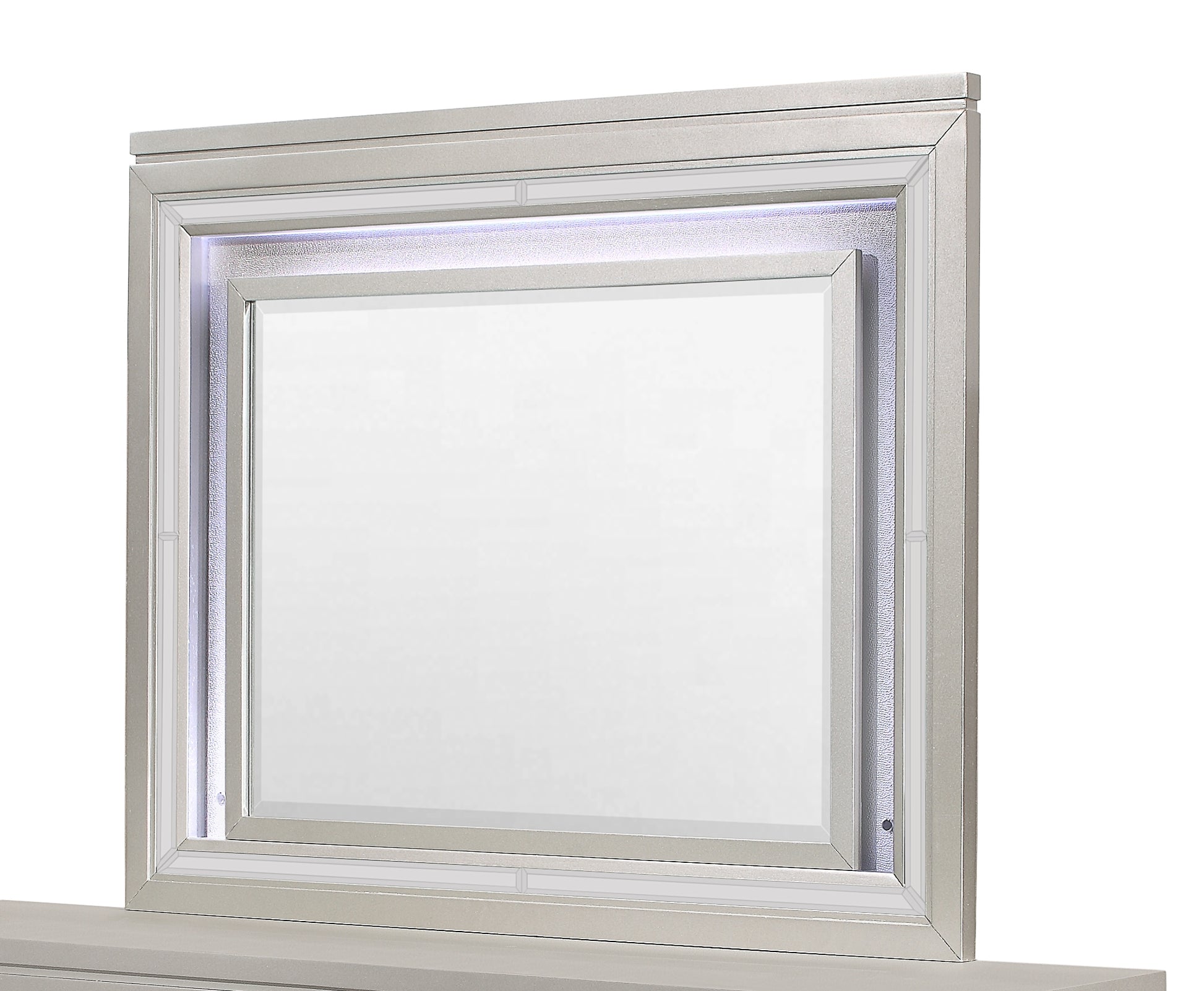 Cross Glam Champagne Mirror With Led Champagne Solid Wood Mdf