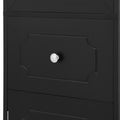 Tall Bathroom Cabinet, Freestanding Storage Cabinet With Drawer And Doors, Mdf Board, Acrylic Door, Adjustable Shelf, Black Black Mdf