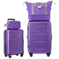 2 Piece Luggage Set With Bags Expanable Spinner Wheels Abs Lightweight Suitcase With Tsa Lock 20Inch 28Inch Purple Abs