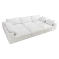 Large Size Modular Cloud Sofa 6 Seats Down Sofa Bed Apartment Living Room Sofa 120'' White Down Filling 6 Seat