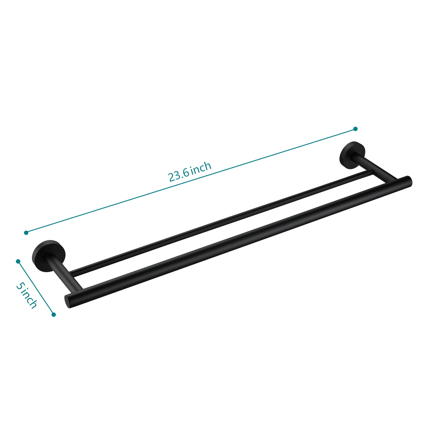 23.6'' Towel Bar Wall Mounted matte black-stainless steel