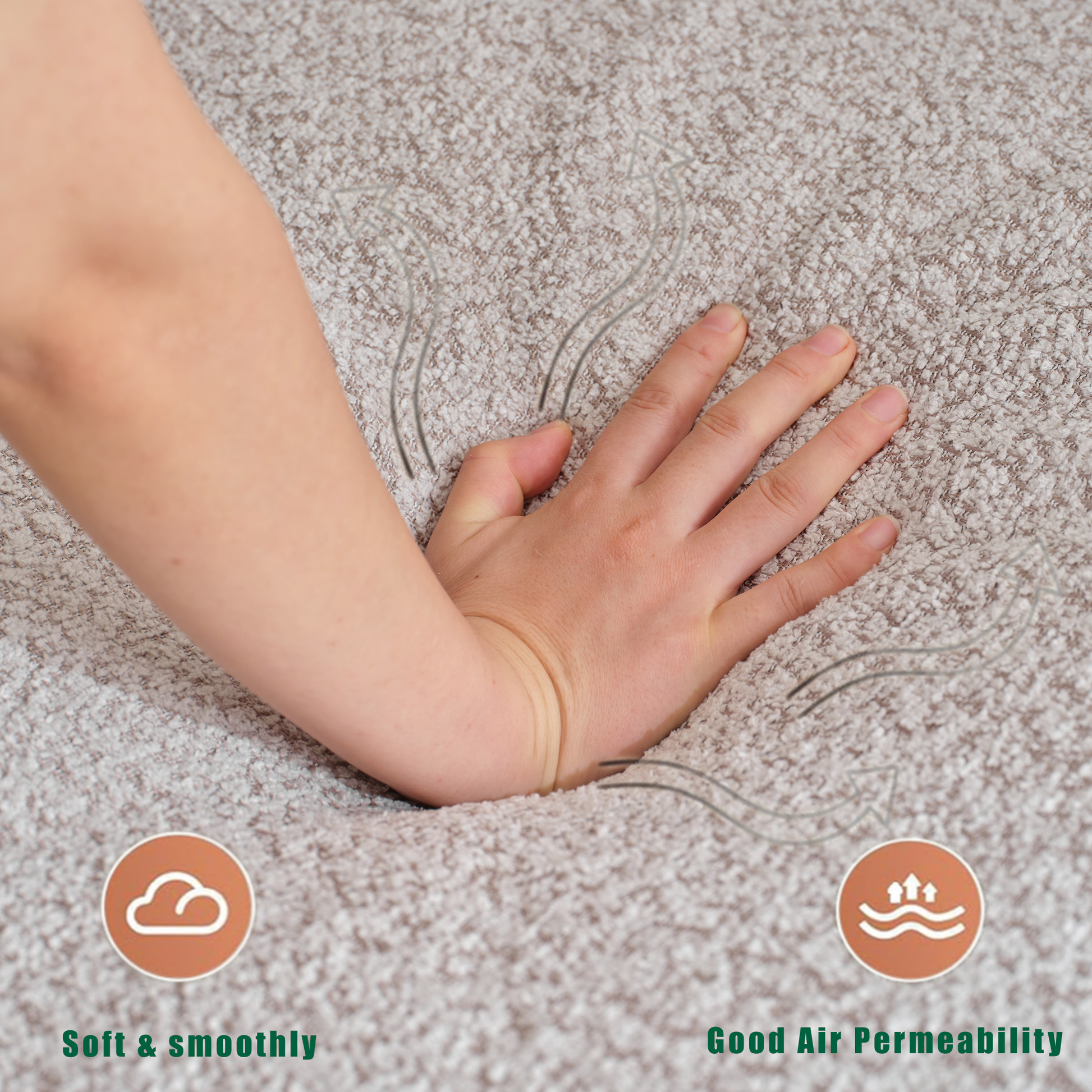 Arrived Modern Minimalist 140" L Shape Couch ,No Assembly Required,Boucle,Modular Sofa ,Couch With Chaise,Free Combination Foam Filled Sofa, 4 Seats, Gray Gray Polyester Primary Living Space Soft Modern Foam Polyester 4 Seat