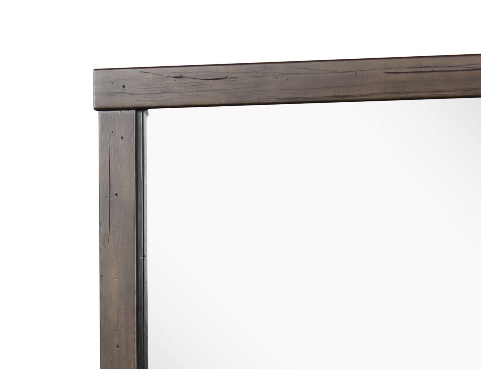 Square Mirror With Knotty Oak Brown Solid Wood Mdf Glass