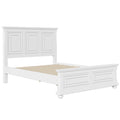 Traditional Town And Country Style Pinewood Vintage Queen Bed, White Queen White Pine