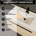 Oak 36 Inch Bathroom Vanity With Resin Countertop
