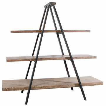 Rustiy Charmed 3 Tier Ramsden Bookshelf Brown Black Wood Metal