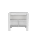 Kitchen Island Ada, Kitchen, Matt Gray White Multi Particle Board Engineered Wood