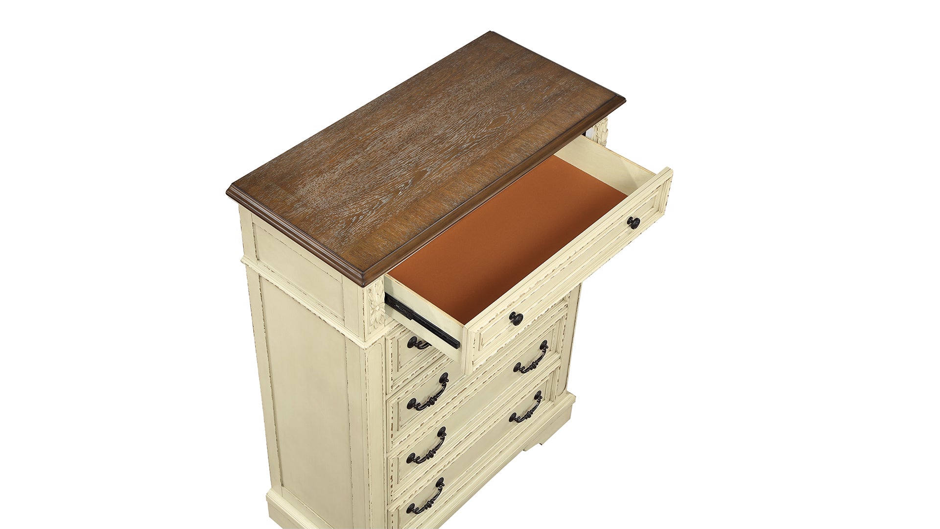 Noble Traditional Style 5 Pc King Bedroom Set With Button Tufted Upholstery Headboard Made With Wood In Antique Beige Box Spring Required King Beige Wood 5 Piece Set Bedroom Bed Included,Chest Included,Dresser Included,Mirror Included,Nightstand Included