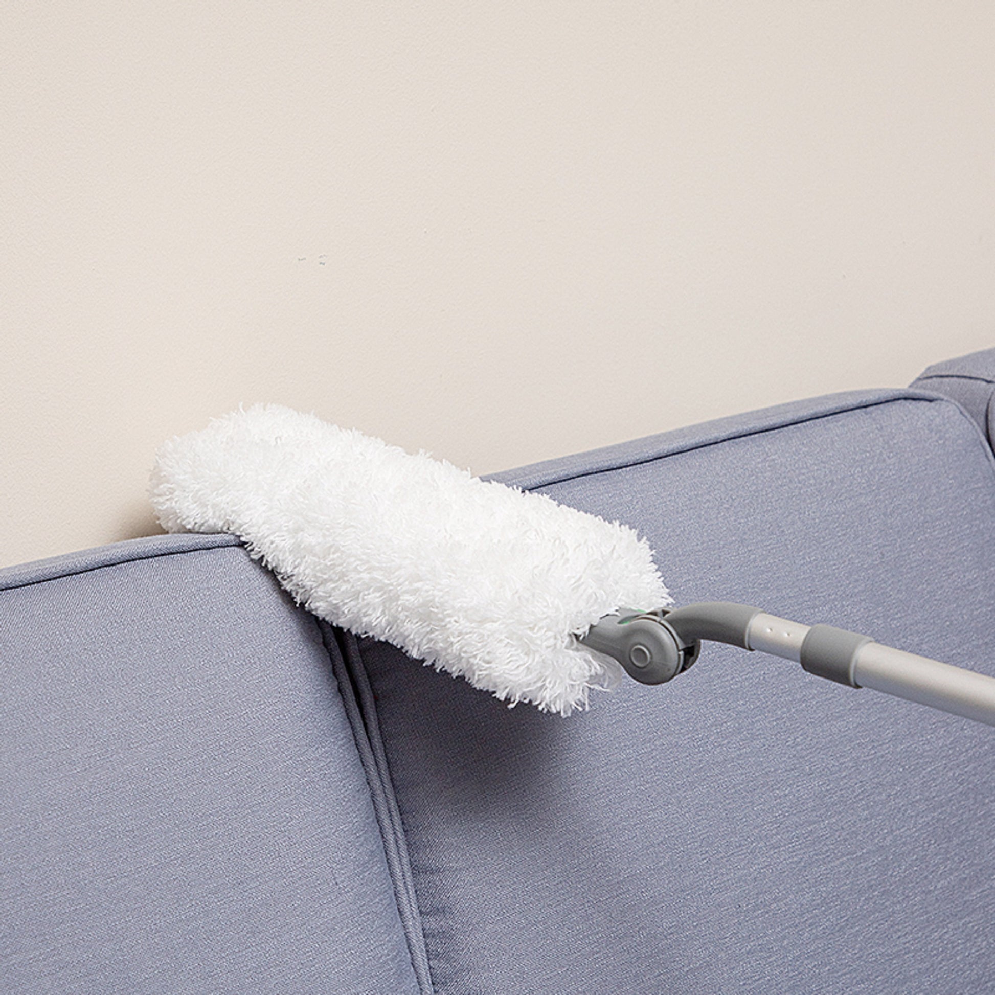 Long Handle Duster,Dust Collector With Extension Bar,Home Duster,Easy To Use And Reusable,White White Microfiber