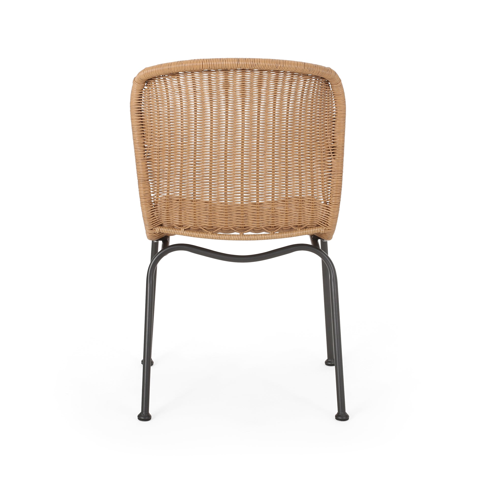 Boho Chair Set Of 2 Light Brown Rattan