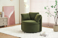 029 Teddy Fabric Swivel And Storage Chair With Back Cushion For Living Room,Green Green Primary Living Space Modern Foam Teddy