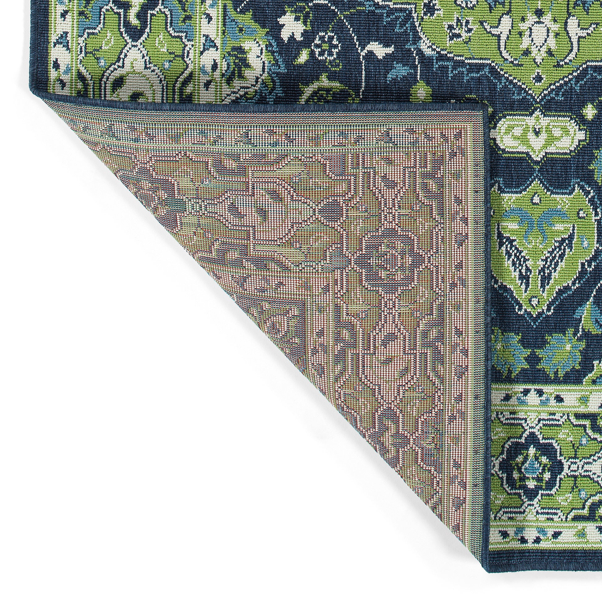 Transitional, Oriental, Medallion, Textured Loop Pile 5' X 7'6" Rectangle Area Rug Multi Polypropylene