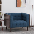 Club Chair Navy Blue Fabric