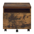 Weathered Oak And Black 1 Drawer File Cabinet Filing Cabinets 1 2 Drawers Black Brown Office Shelves Included Rustic Wood Metal