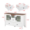 Drawerdresser Cabinet,Barcabinet,Buffetsideboard,Storagecabinet,Buffet Server Console Tablestorge,Changhong Glass Door,Toughened Glass Shelf,Fordining Room,Living Room,Kitchenhallway,Color:White Brown 5 Or More Spaces Brown Antique White Primary Living