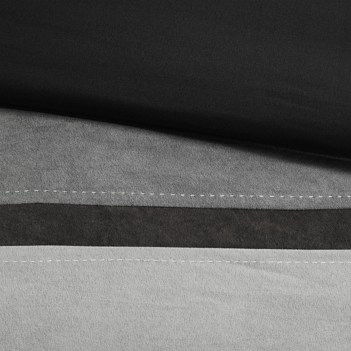 7 Piece Faux Suede Comforter Set Black King King Black Polyester