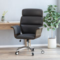 Office Arm Chair Black Grey Pu