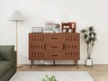 2 Door 3 Drawer Cabinet, Accent Storage Cabinet, Suitable For Living Room, Bedroom, Dining Room, Study Walnut Mdf