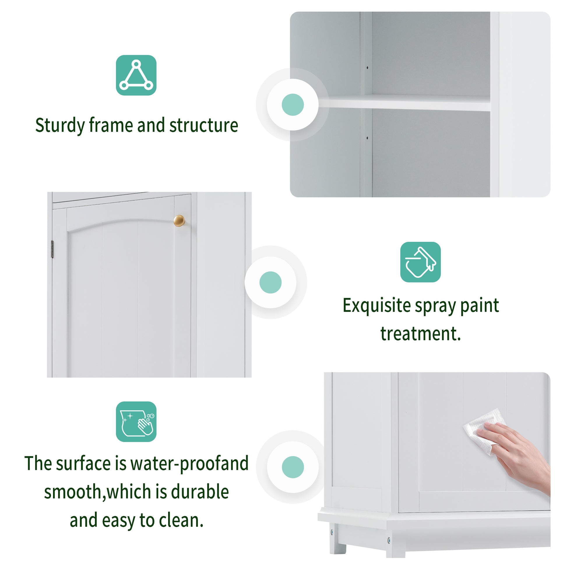 Tall Bathroom Storage Cabinet With Glass Doors, Free Standing, Two Drawers, And Adjustable Shelves, Mdf Board, Painted White Perfect For Displaying Your Favorite Items 2 White 2 4 Adjustable Shelves Bathroom Freestanding Partice Board Mdf Pine Wood