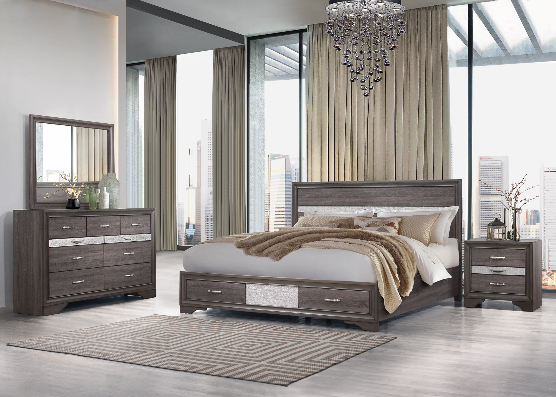 Ryder Sparkle Grey Dresser Gray Solid Wood Mdf Ryder Sparkle Grey Dresser Gray Solid Wood Mdf