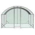 Large Chicken Coop Metal Chicken Run With Waterproof And Anti Uv Cover, Dome Shaped Walk In Fence Cage Hen House For Outdoor And Yard Farm Use, 1